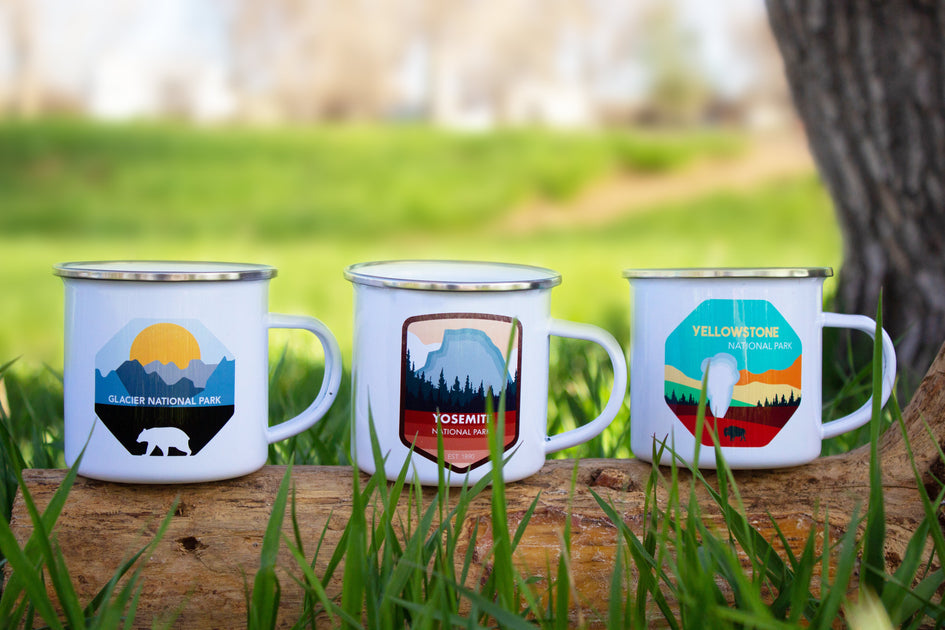 Enamel Camping Coffee Mugs, Enamel Mugs Camping Design
