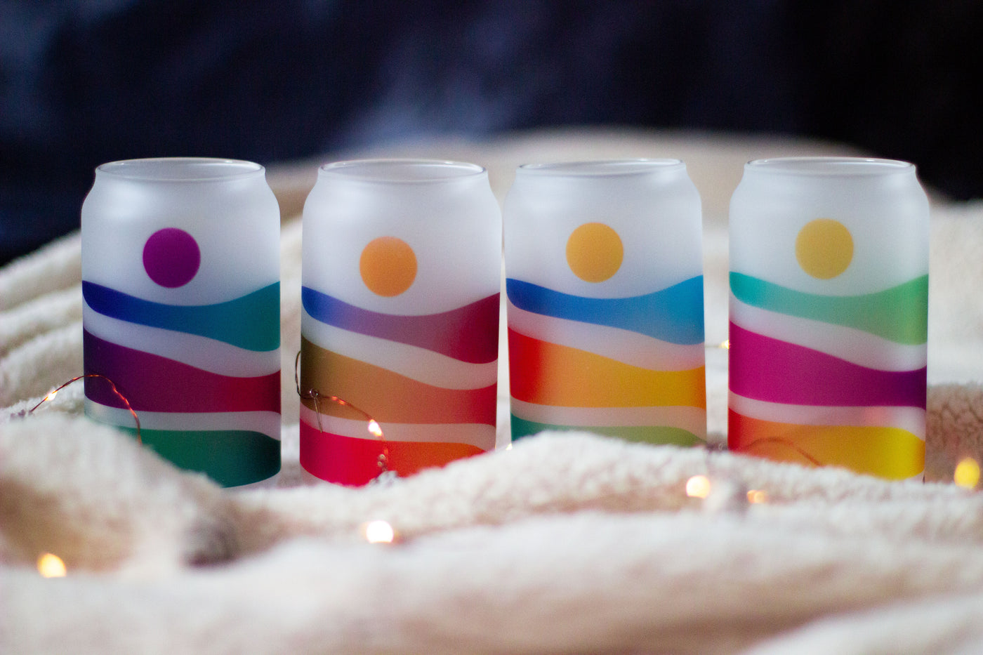 Set of Colorful Glasses - Set of Colorful Pint Glasses