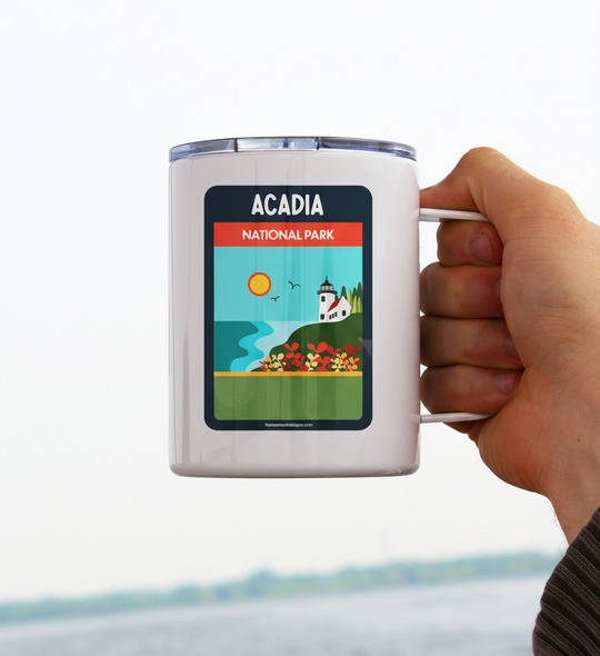 Acadia National Park Mug - Acadia Coffee Mug - Stainless Steel and  Insulated Camping Mug with Lid - Acadia National Park Gift Idea