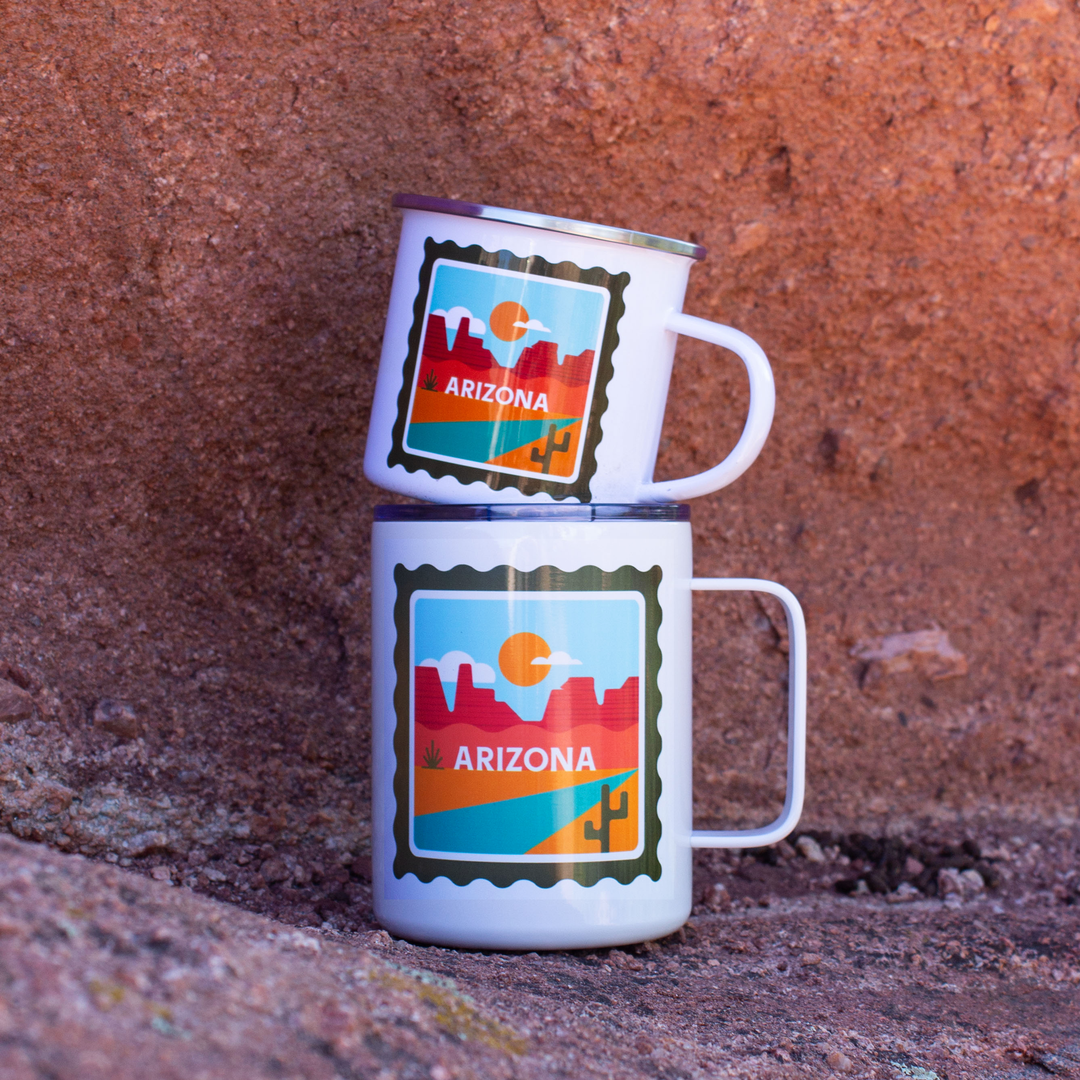 Arizona Mug - Arizona Camping Mug, Enamel, 10 oz | Gifts, Souvenirs, and  Apparel for Nature and National Parks Lovers.